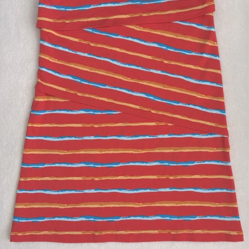 J. McLaughlin | Nicola Catalina Cloth Sleeveless Tiered Pull Over Stripe Dress 4 - Picture 3 of 10